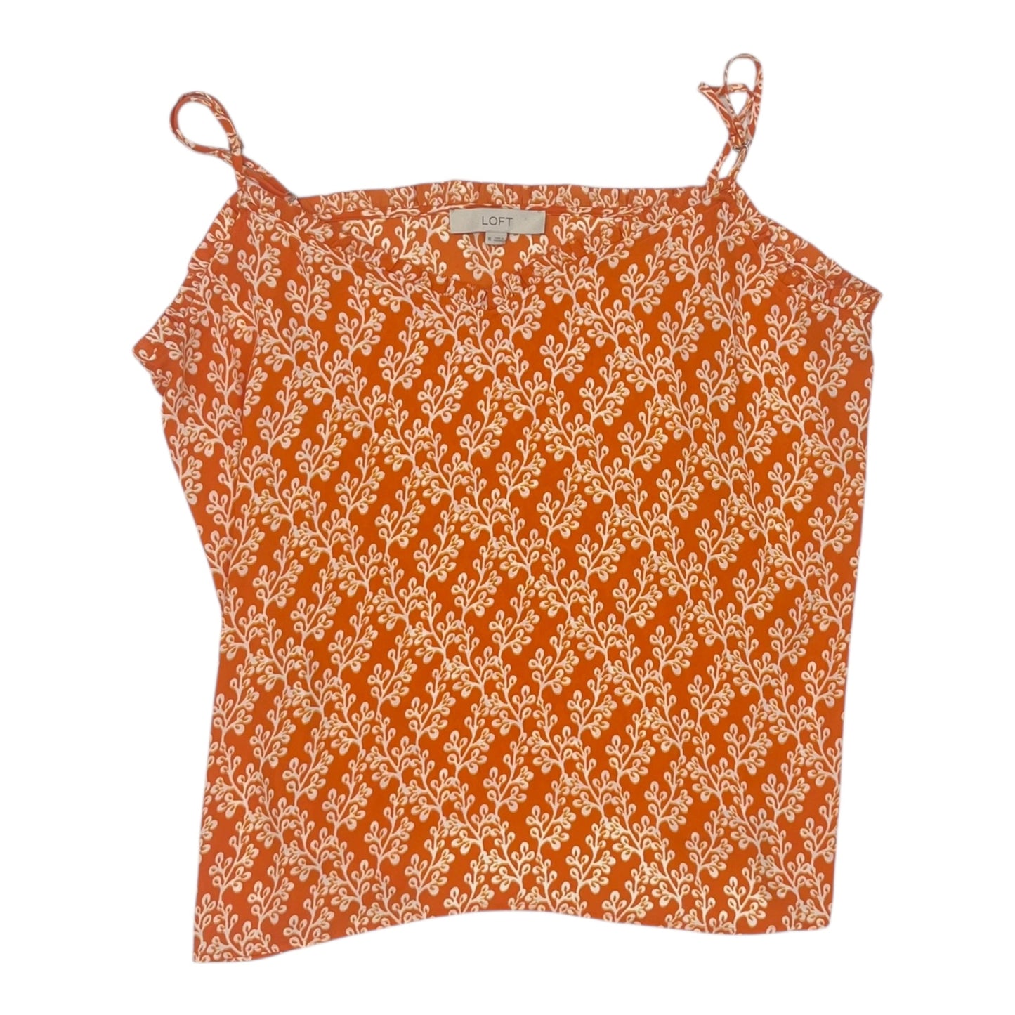 Blouse Sleeveless By Loft In Orange, Size:Xl