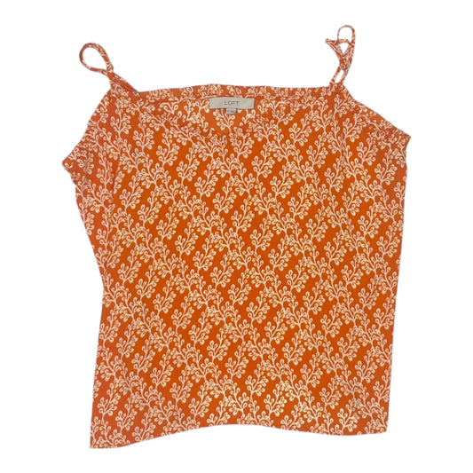 Blouse Sleeveless By Loft In Orange, Size:Xl