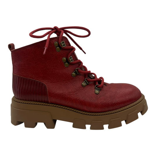 Boots Ankle Flats By Cmb In Red, Size:10