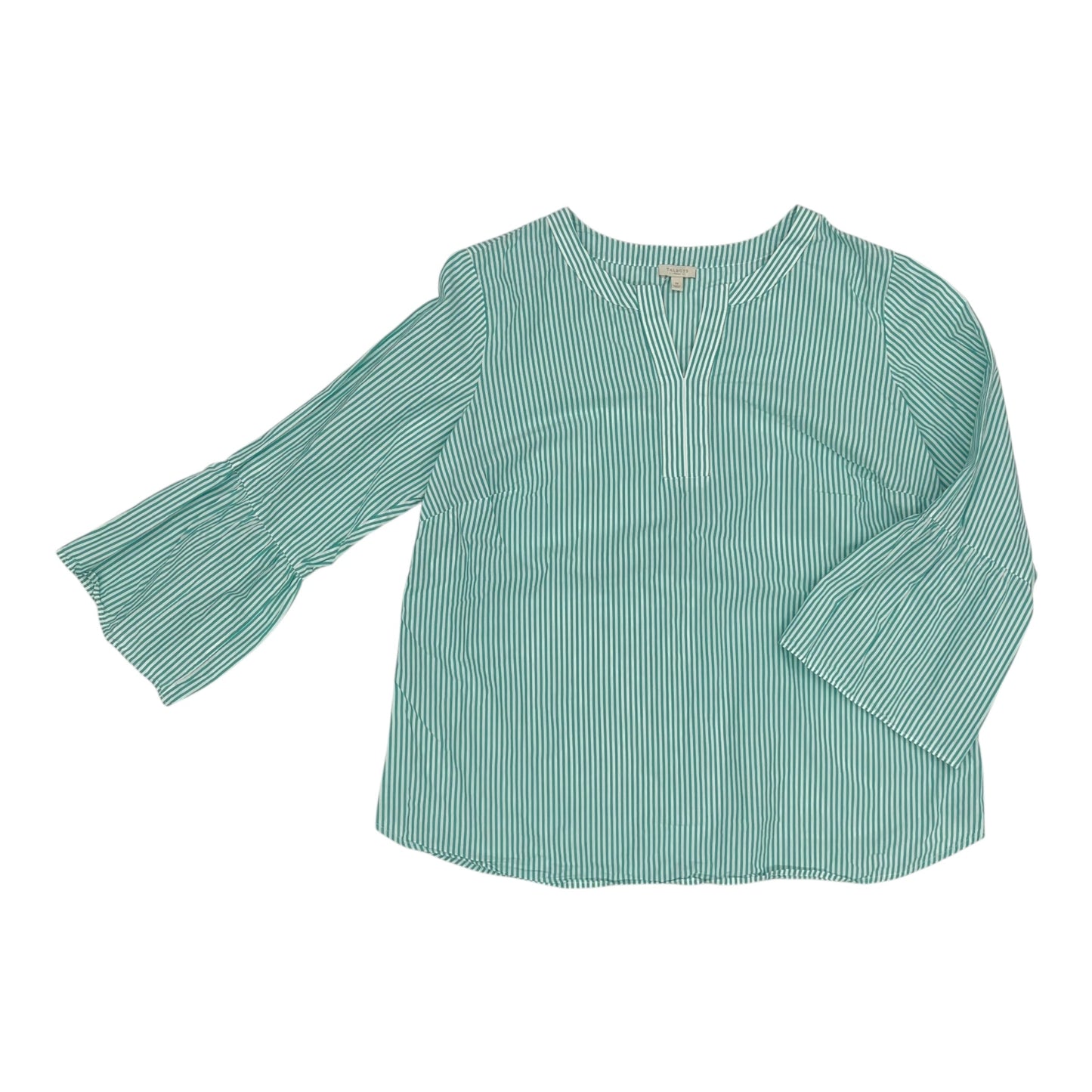 Top Ls By Talbots In Cream & Green, Size:1X