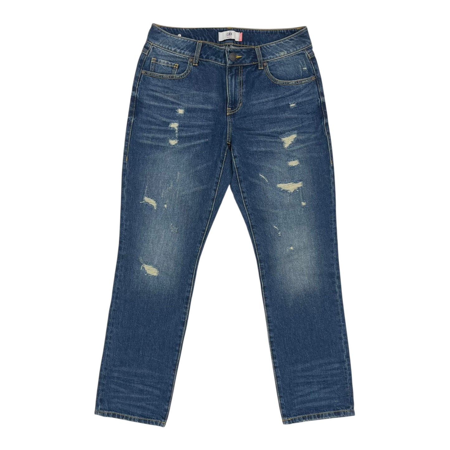 Jeans Boyfriend By Cabi In Blue Denim, Size:4