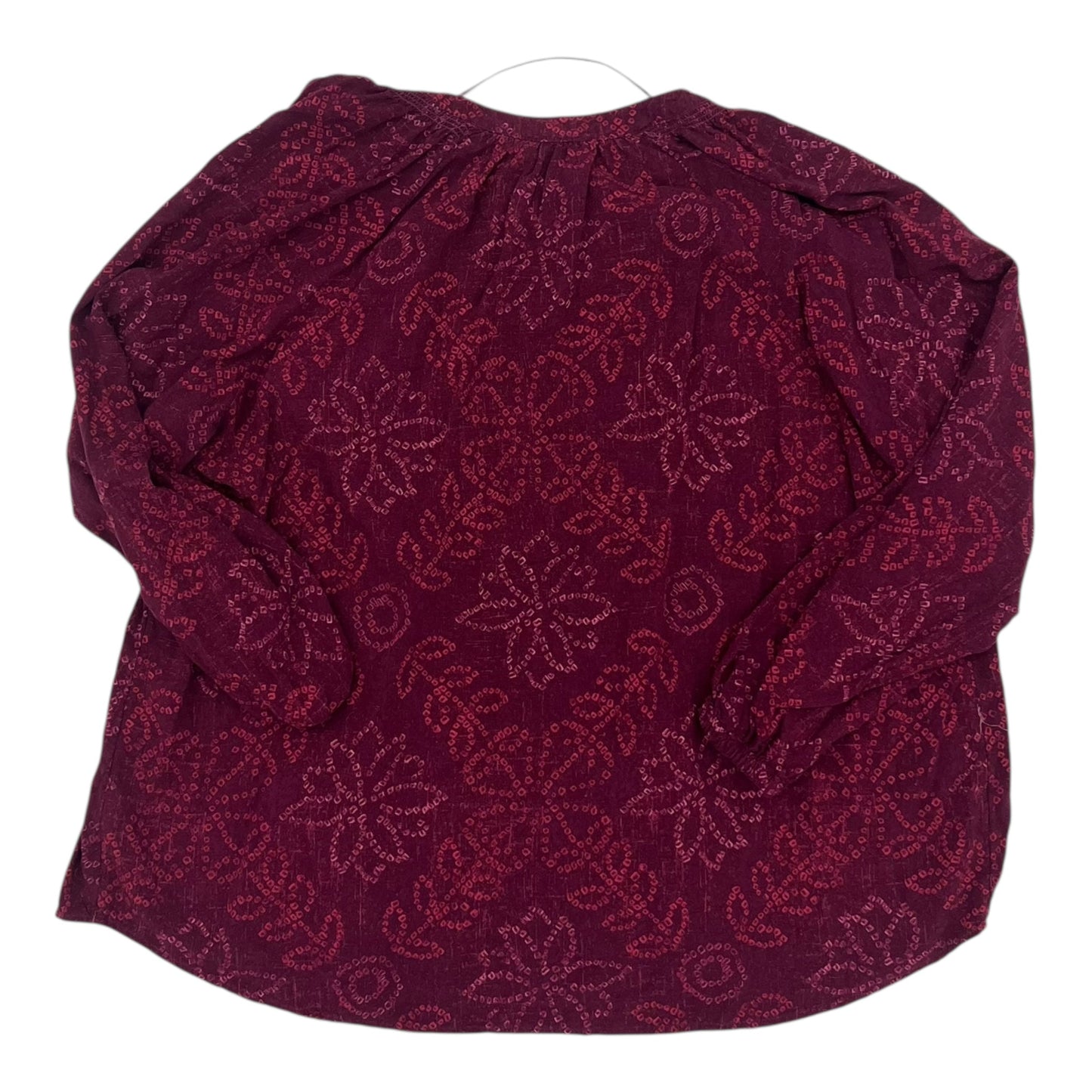 Blouse Ls By Terra & Sky In Purple, Size:2X