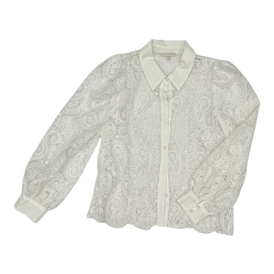 Blouse Ls By Flying Tomato In White, Size:Xl