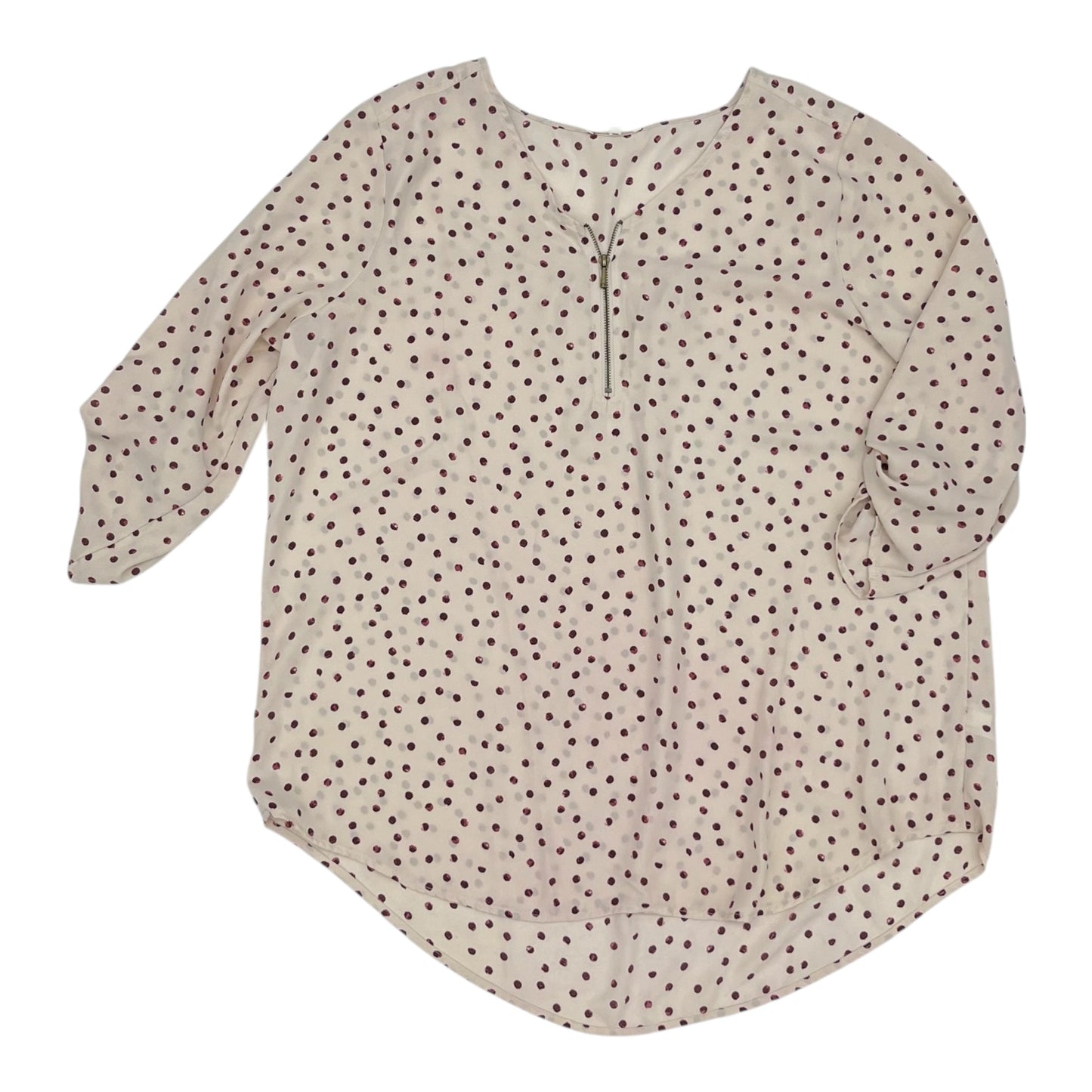 Blouse Ls By Maurices In Cream, Size:Xl