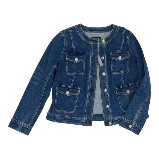 Jacket Denim By Talbots In Blue Denim, Size:L
