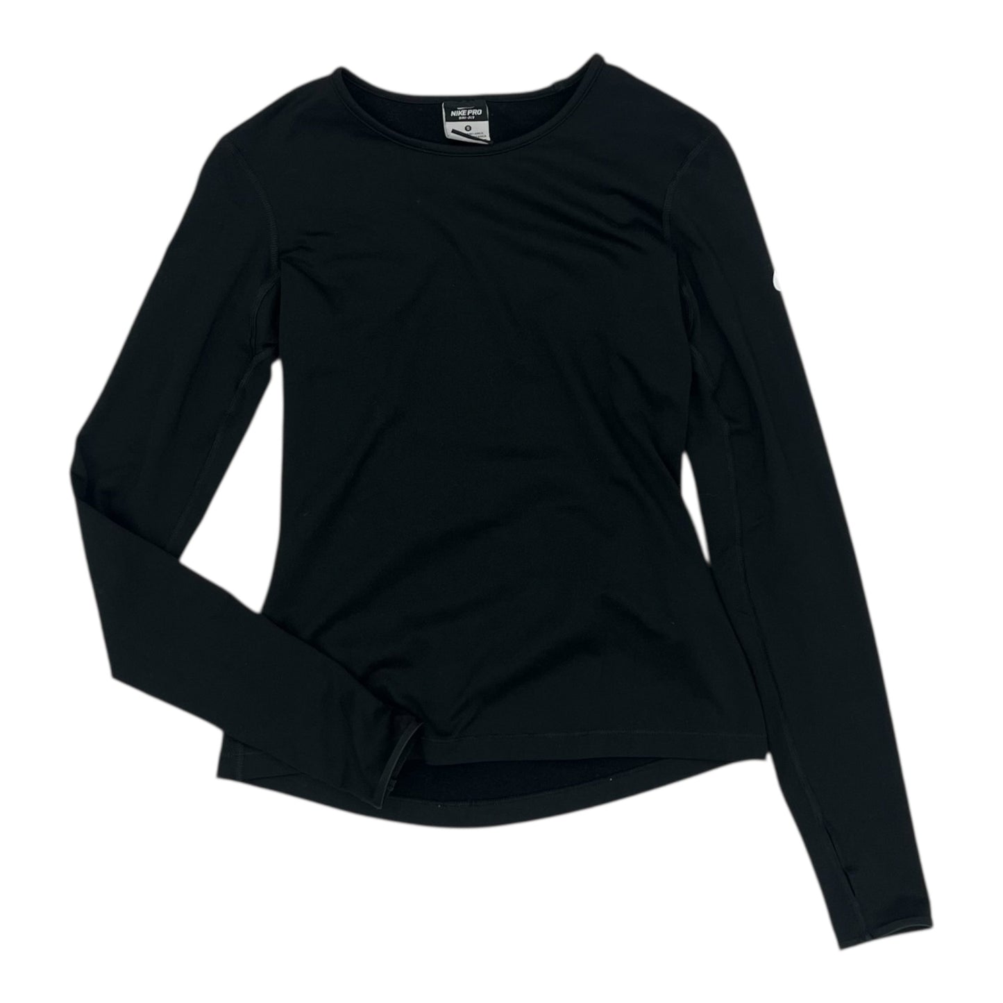 Athletic Top Ls Crewneck By Nike In Black, Size:S