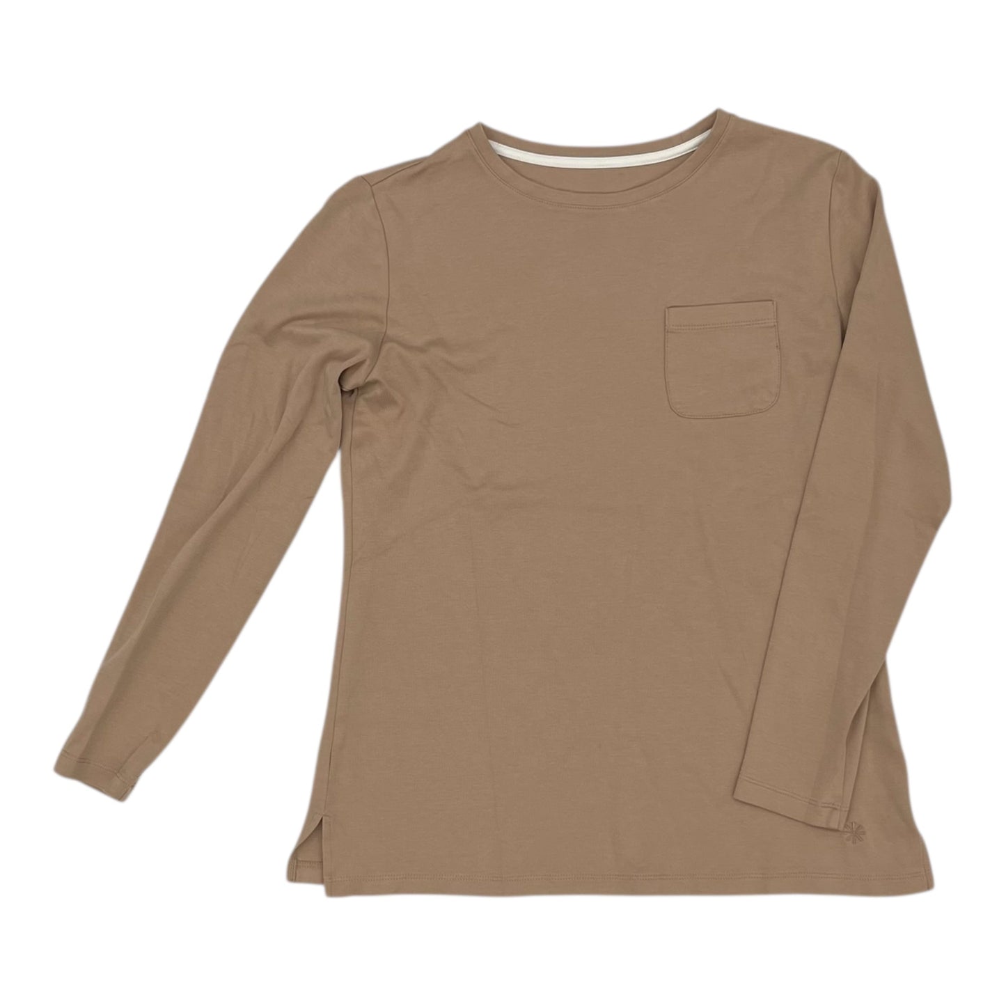 Top Ls Basic By Isaac Mizrahi Live Qvc In Tan, Size:Xs