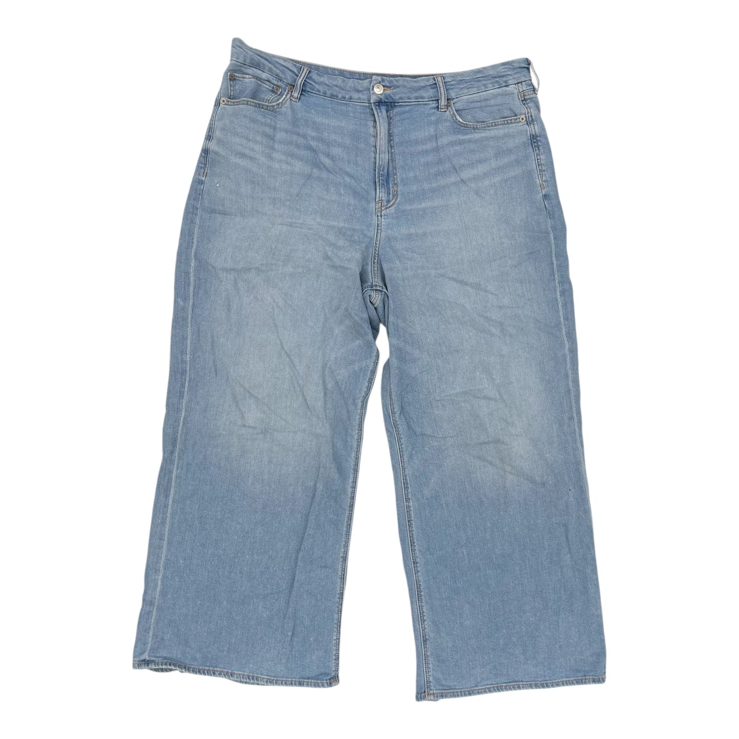 Jeans Wide Leg By American Eagle In Blue Denim, Size:20