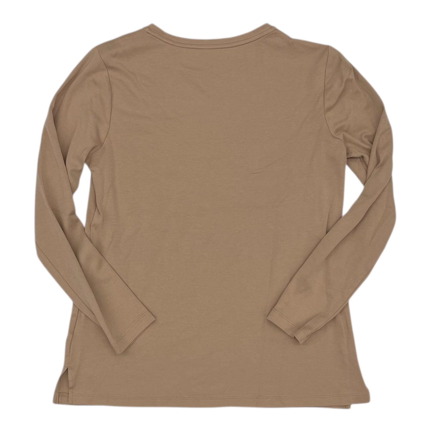 Top Ls Basic By Isaac Mizrahi Live Qvc In Tan, Size:Xs