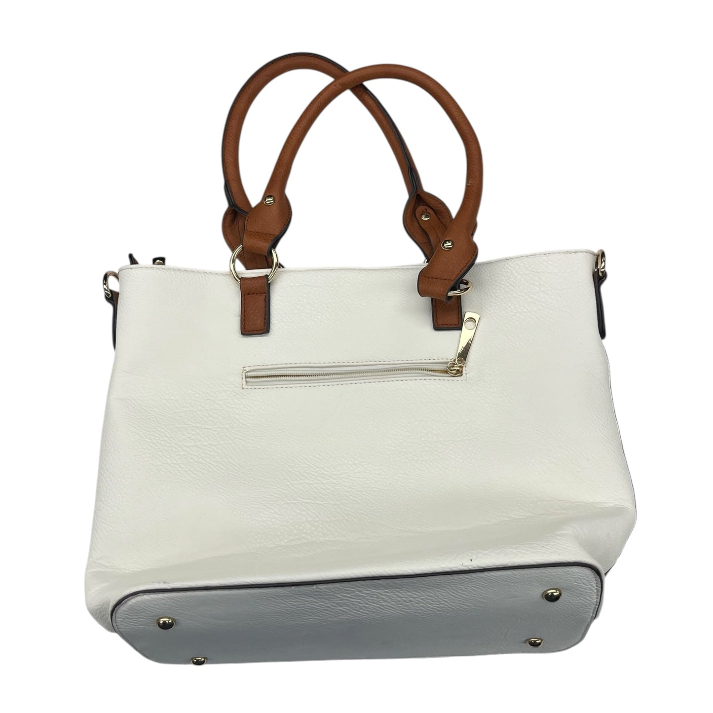 Handbag By Cme In Brown & Cream, Size:Large