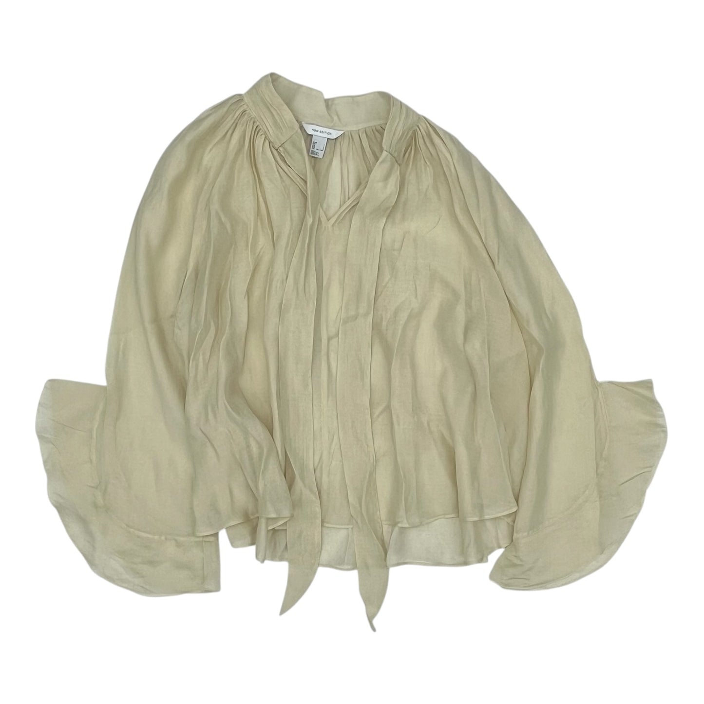 Blouse Ls By H&M In Cream, Size:L