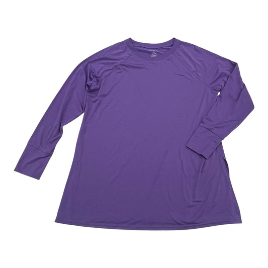 Athletic Top Ls Crewneck By Tek Gear In Purple, Size:Xl