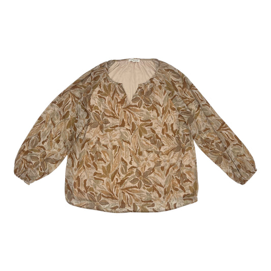 BLOUSE LS by INDIGO SOUL In BROWN, Size: XL