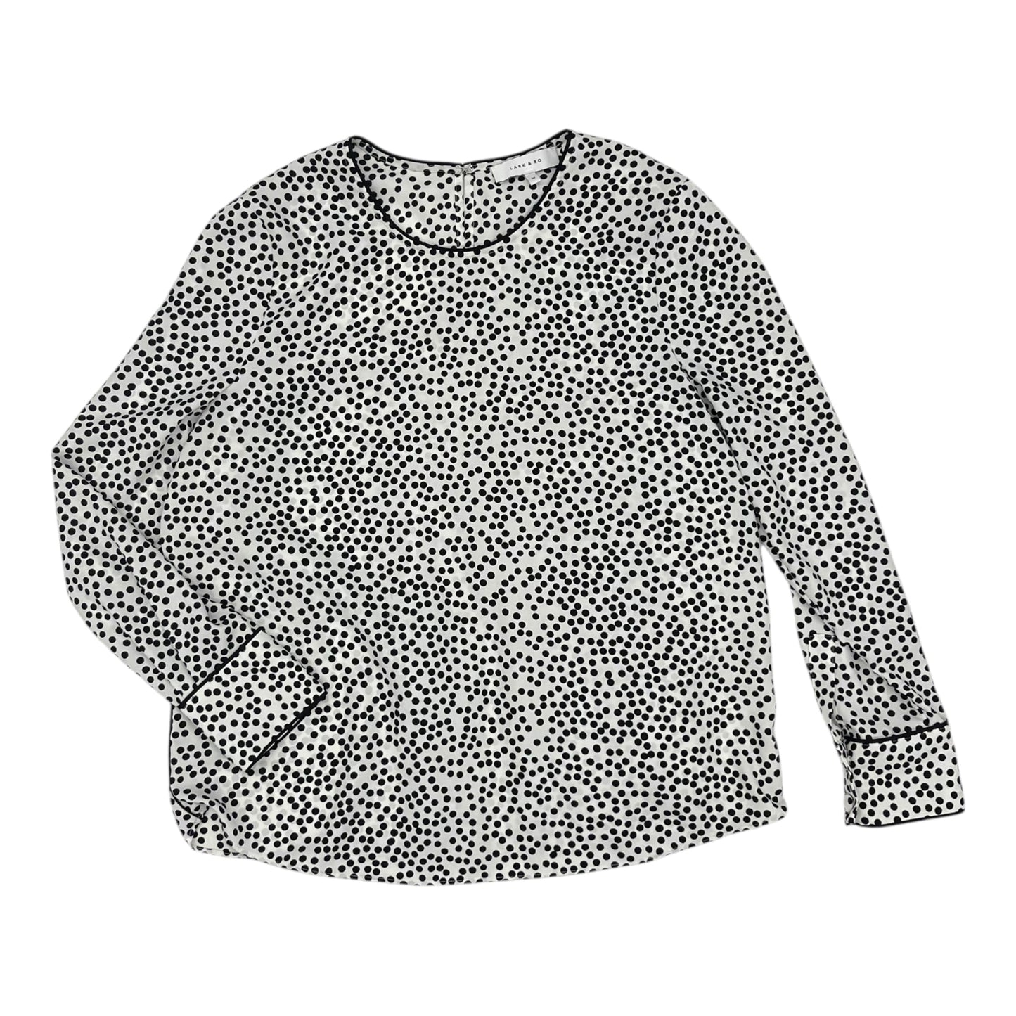 Blouse Ls By Clothes Mentor In Black & White, Size:M