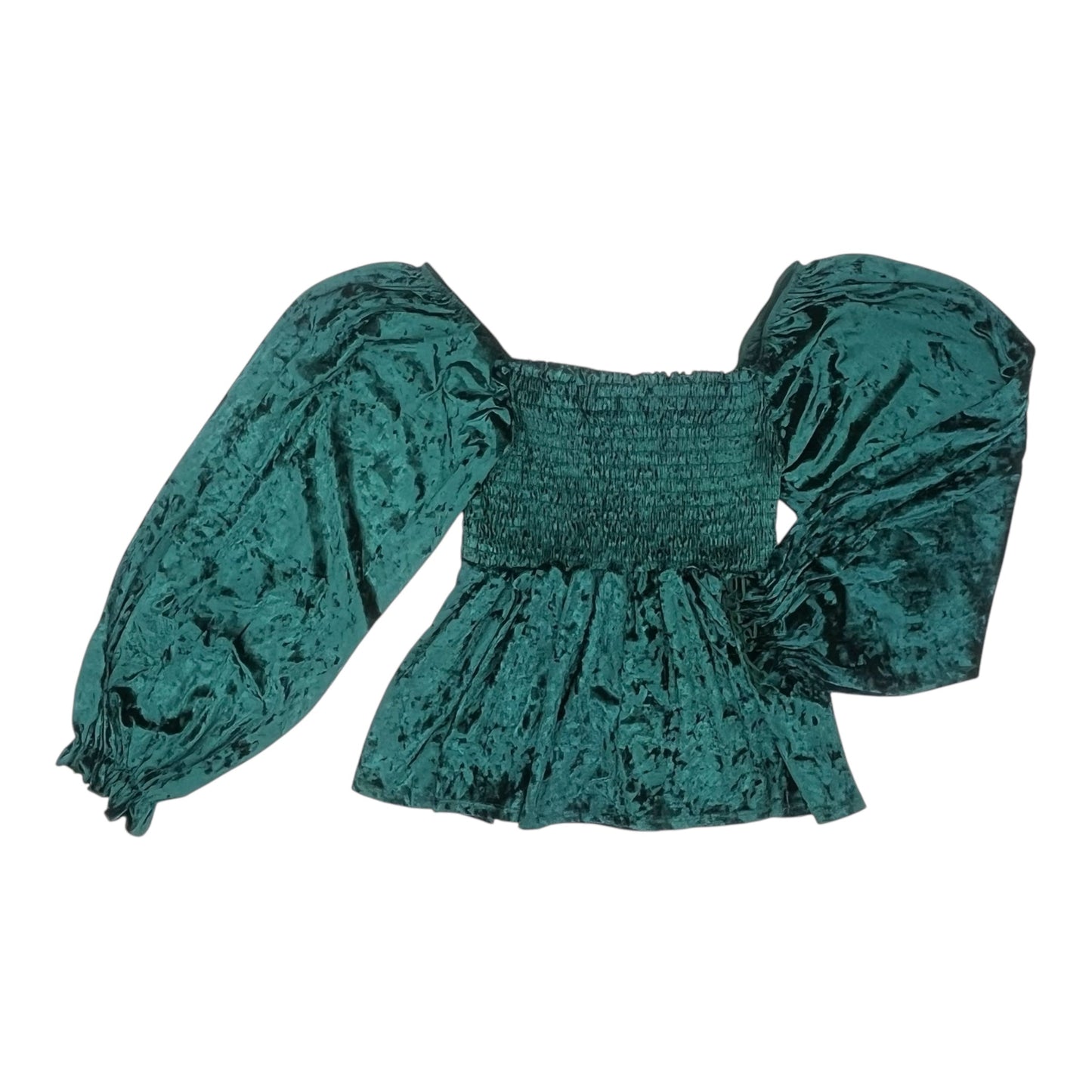 Blouse Ls By Bibi In Green, Size:M