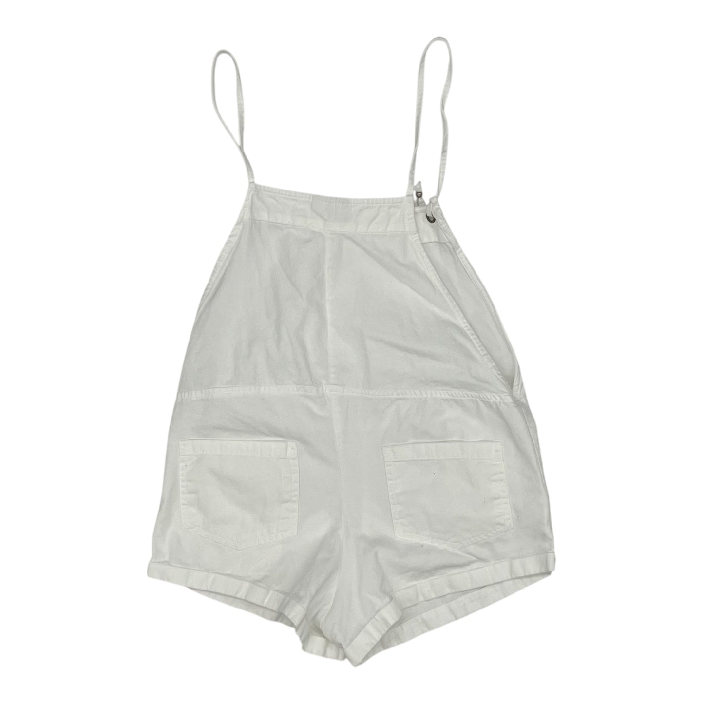 Shortalls By Angie In White Denim, Size:Xl