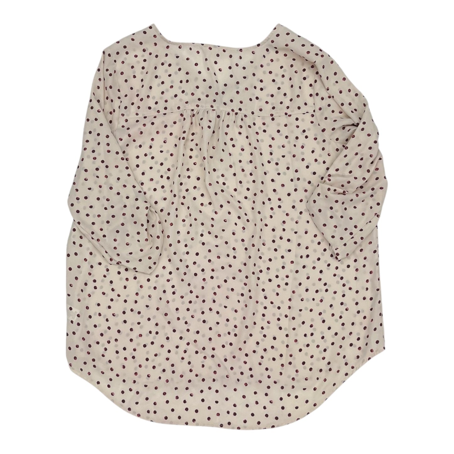 Blouse Ls By Maurices In Cream, Size:Xl