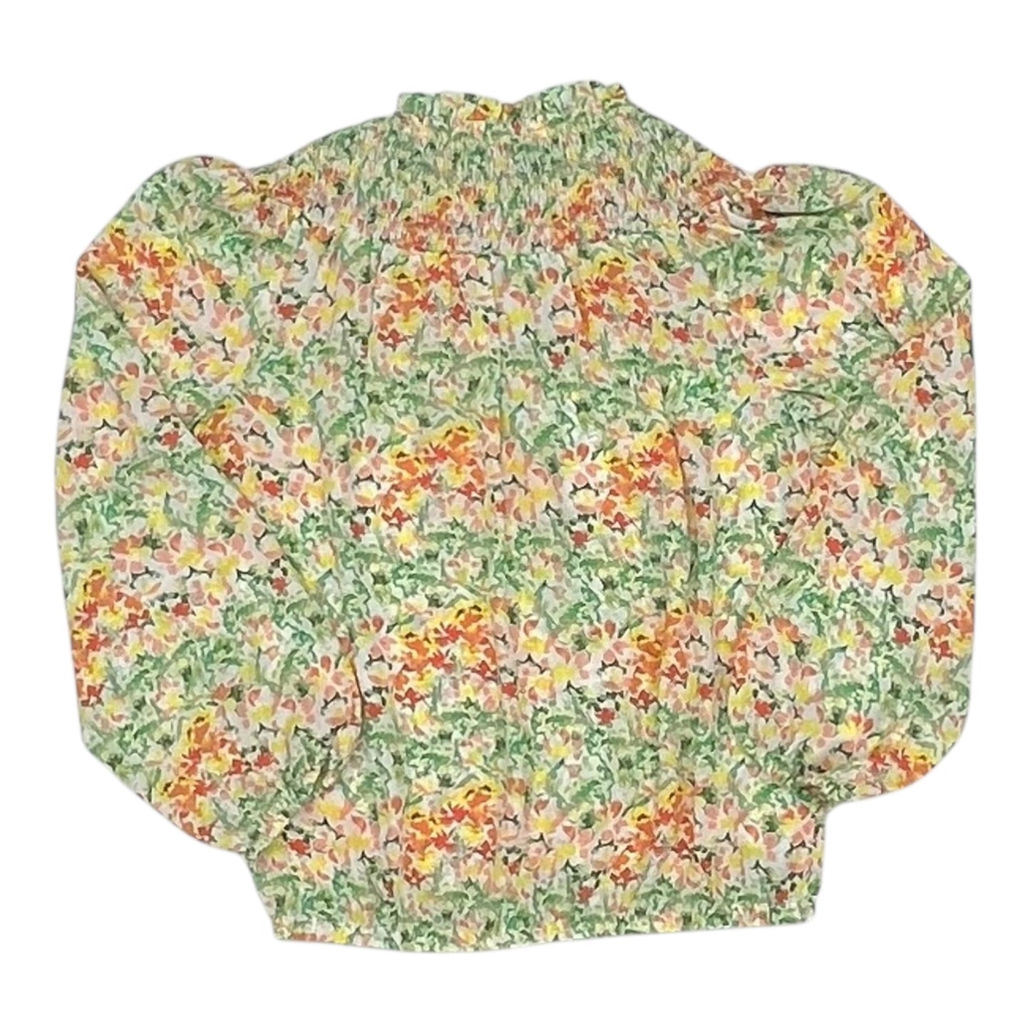 Blouse Ls By Loft In Floral Print, Size:Xxs