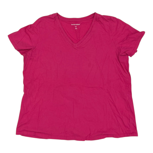 Top Ss Basic By Woman Within In Pink, Size:L