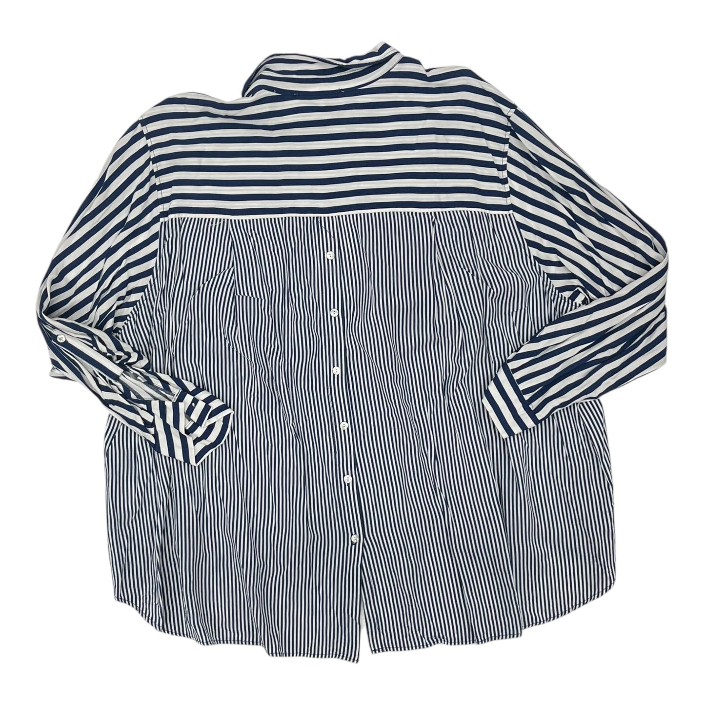 Top Ls By Jane And Delancey In Blue & White, Size:3X
