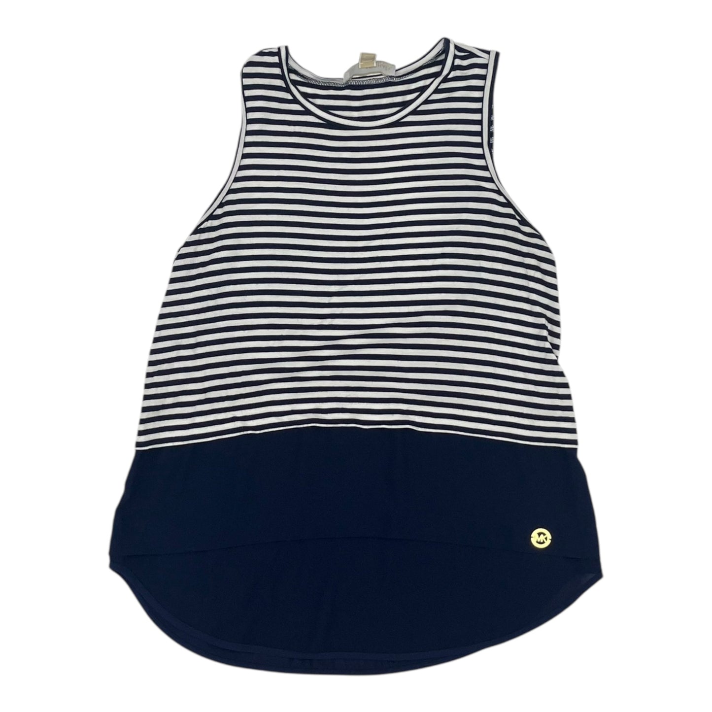 Top Sleeveless Designer By Michael Kors In Blue & Cream, Size:S