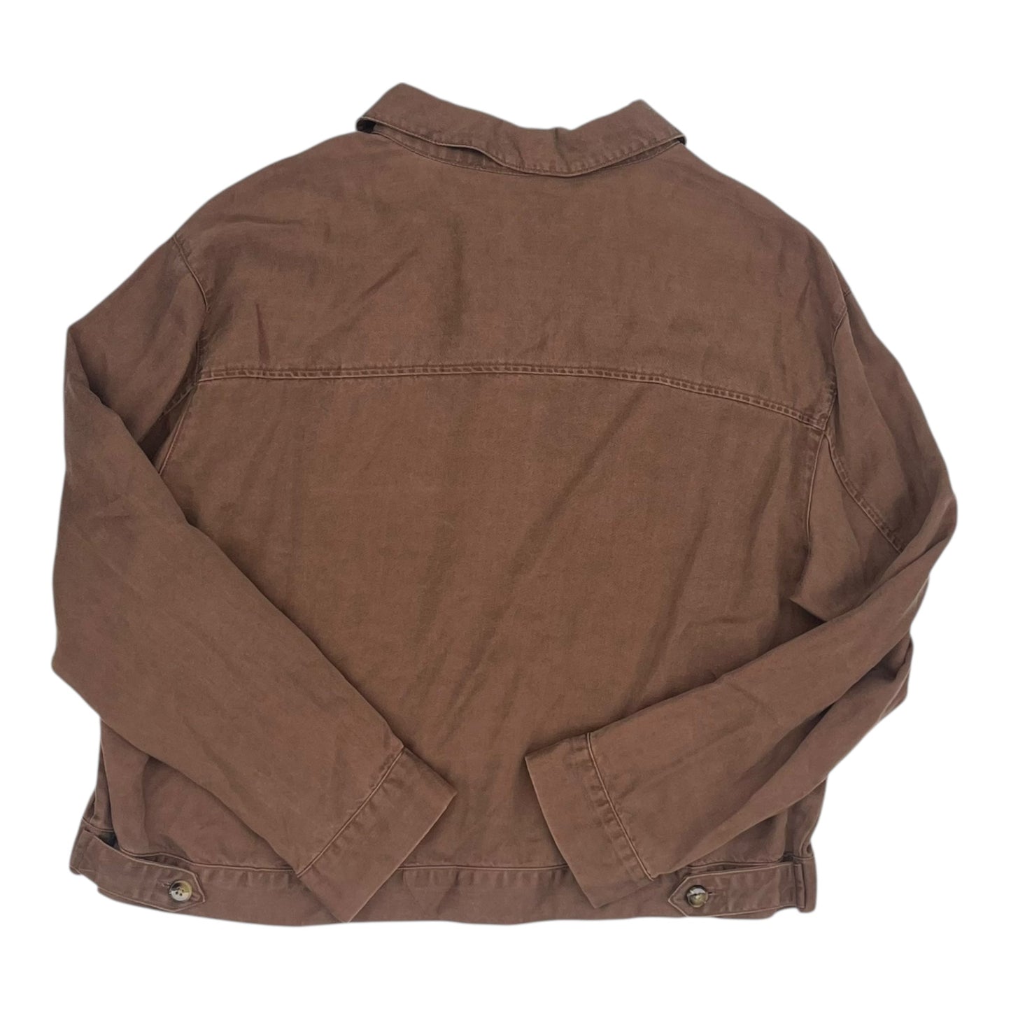 Jacket Shirt By Jane And Delancey In Brown, Size:Xl