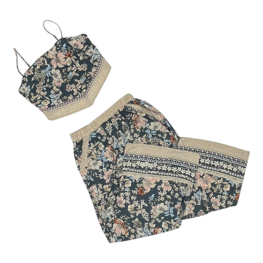 Pants Set 2Pc By Sienna Sky In Blue & Cream, Size:Xl