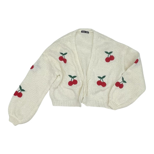 Sweater Cardigan By Shein In Cream, Size:M