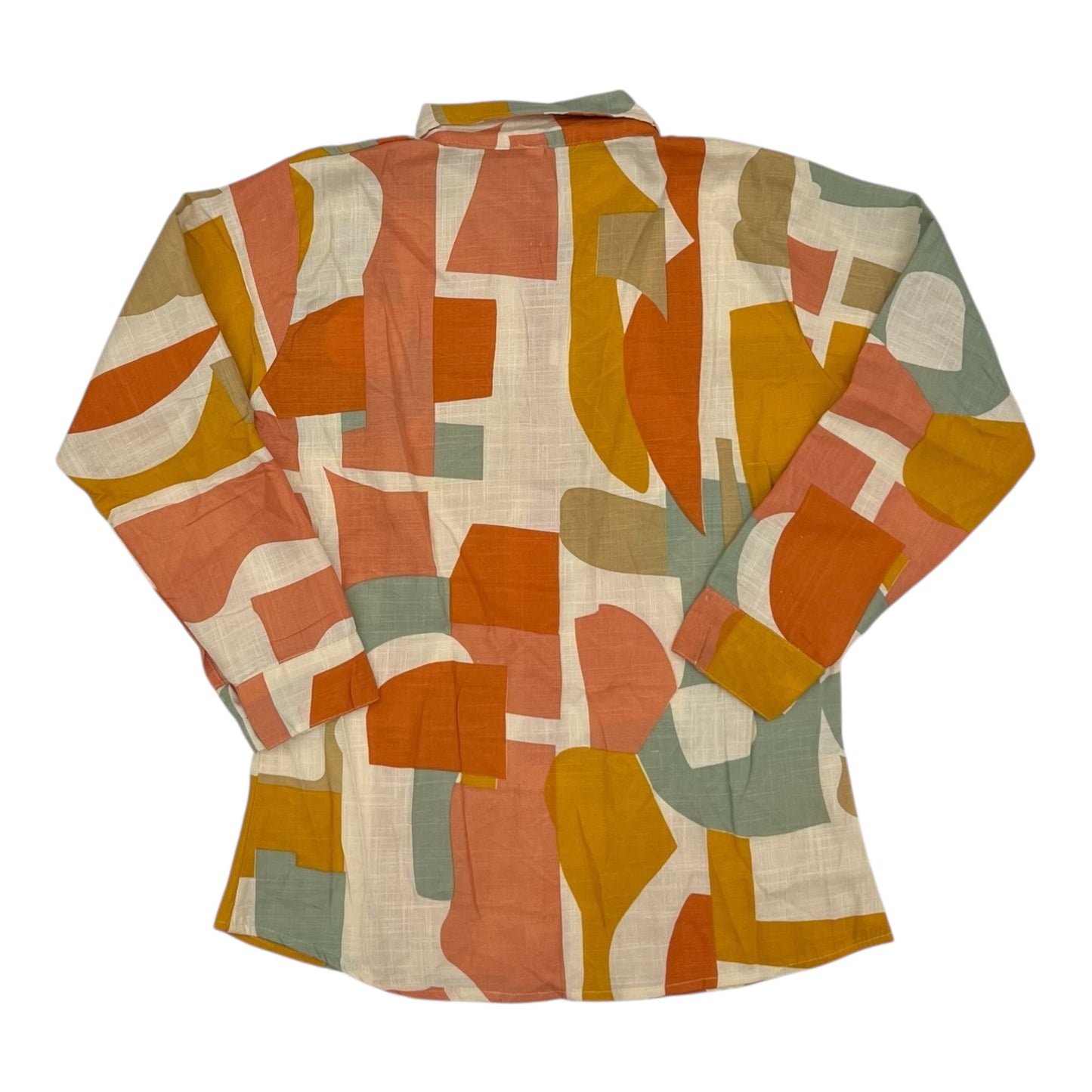 Blouse 3/4 Sleeve By Calvin Klein In Orange, Size:S