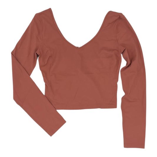 Athletic Top Ls Crewneck By Lululemon In Orange, Size:S