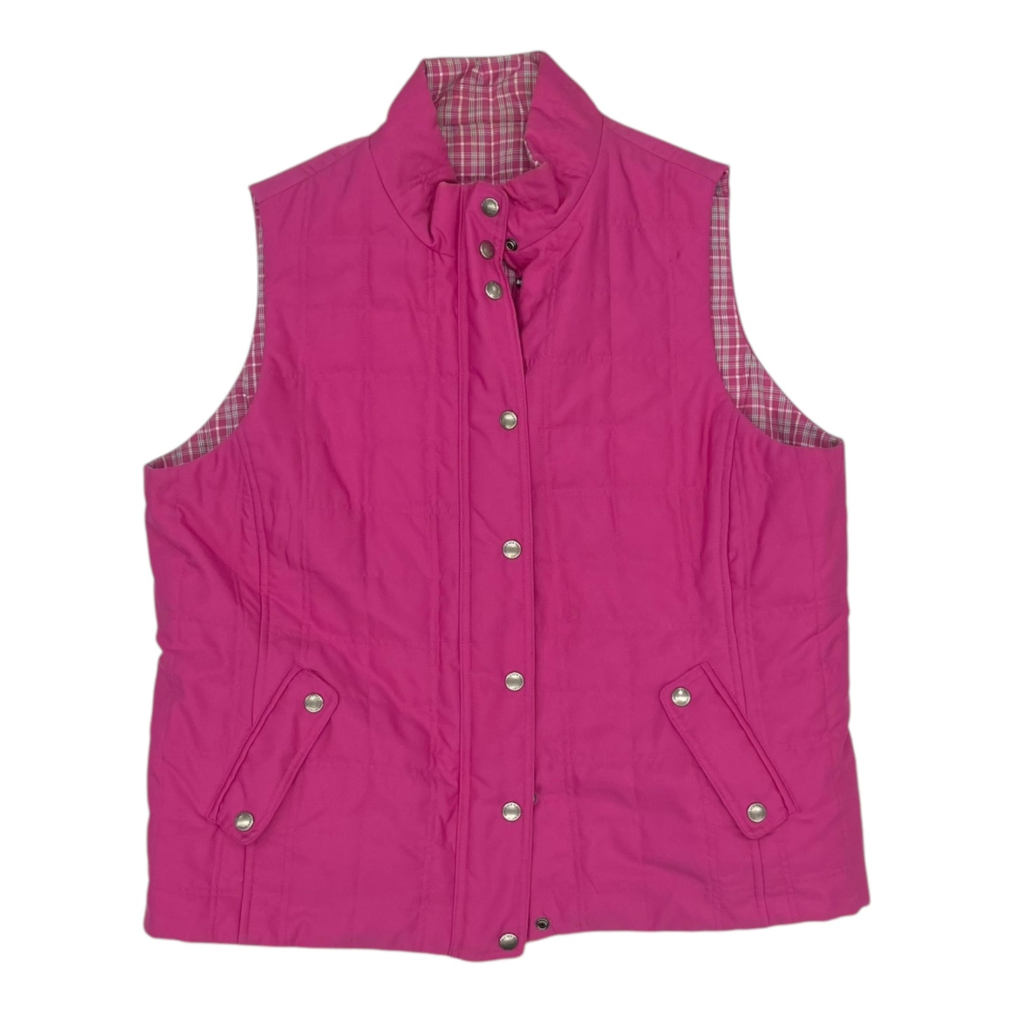 Vest Faux puffer and quiltedBy Jones New York In Pink, Size:Xl