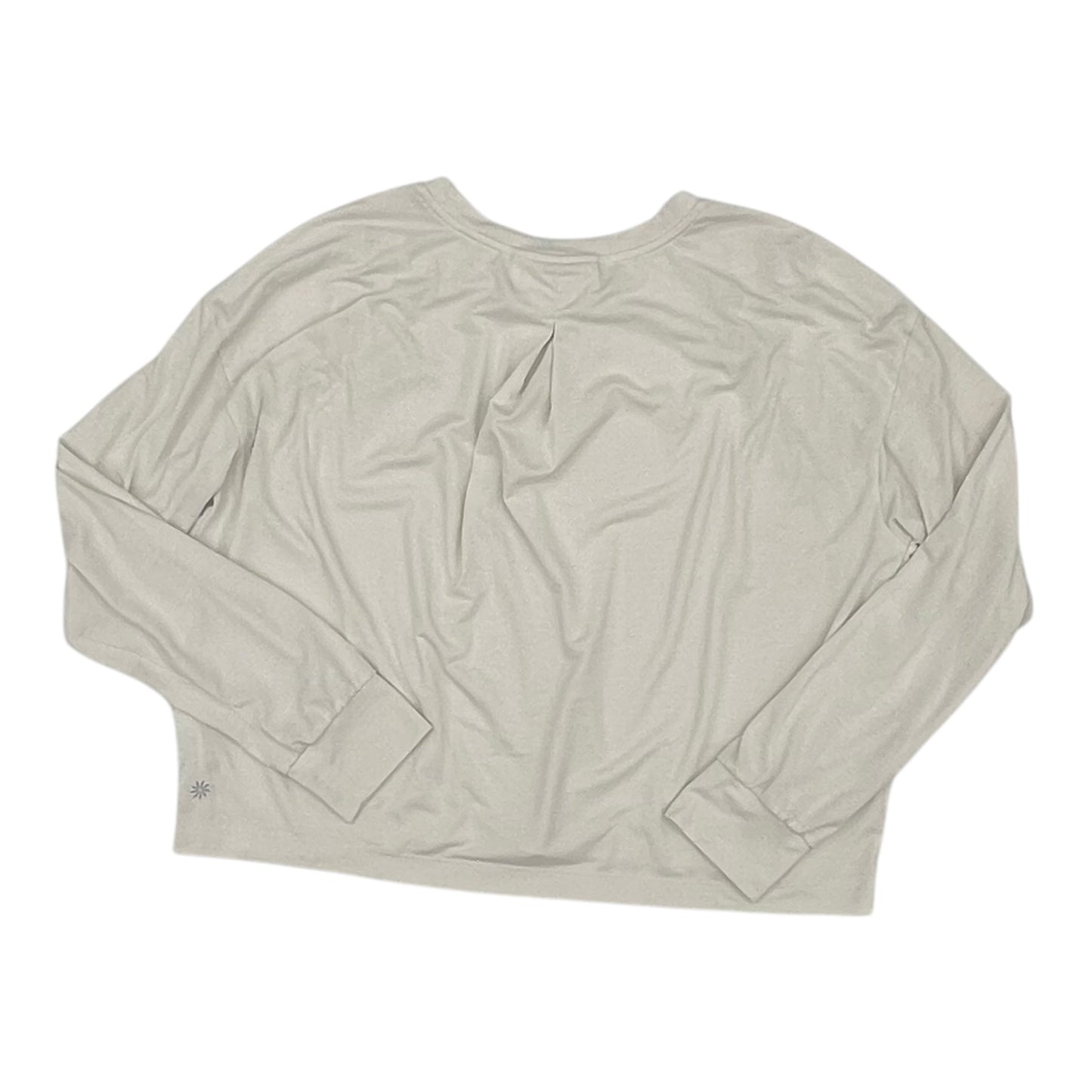 Athletic Top Ls Collar By Athleta In Cream, Size:S