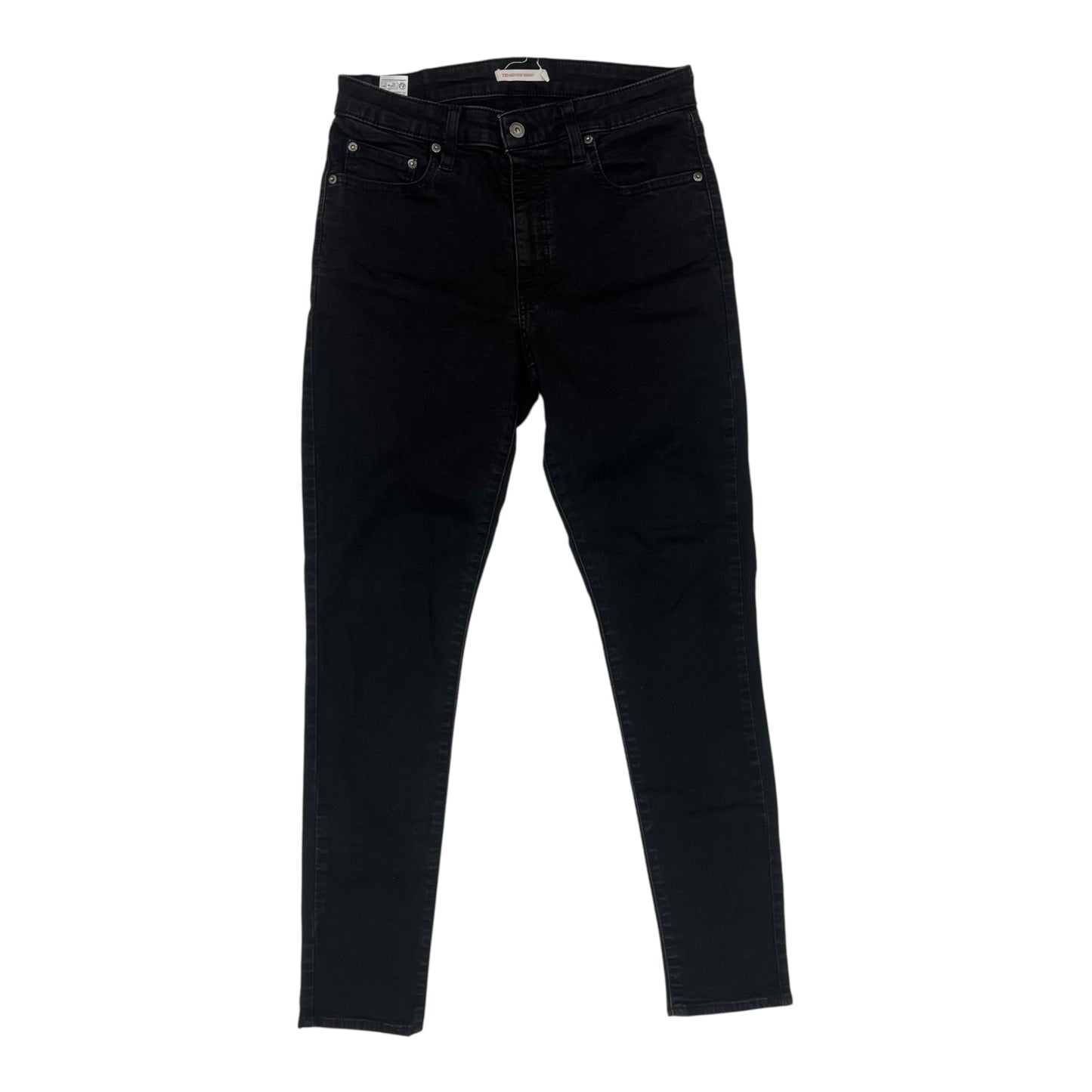 Jeans Skinny By Levis In Black Denim, Size:12