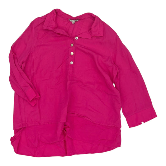 BLOUSE LS by JOHN MARK in PINK, Size:L