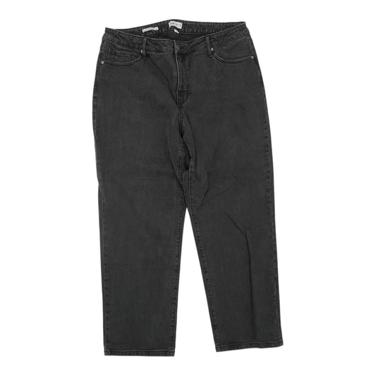 Jeans Straight By Ava & Viv In Black Denim, Size:18