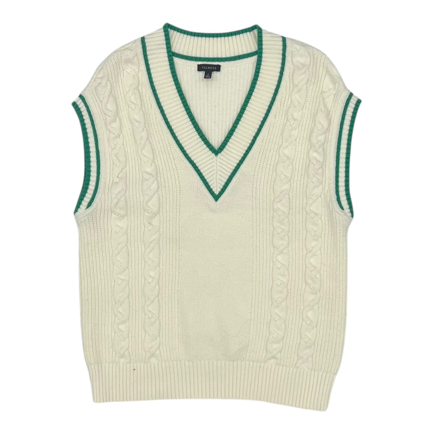 Vest Sweater By Talbots In Cream, Size:S