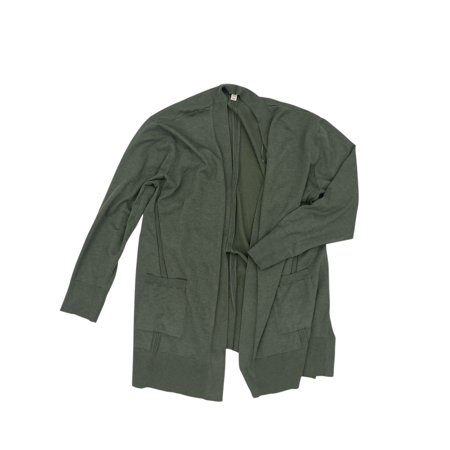 Sweater Cardigan By Terra & Sky In Green, Size:1X