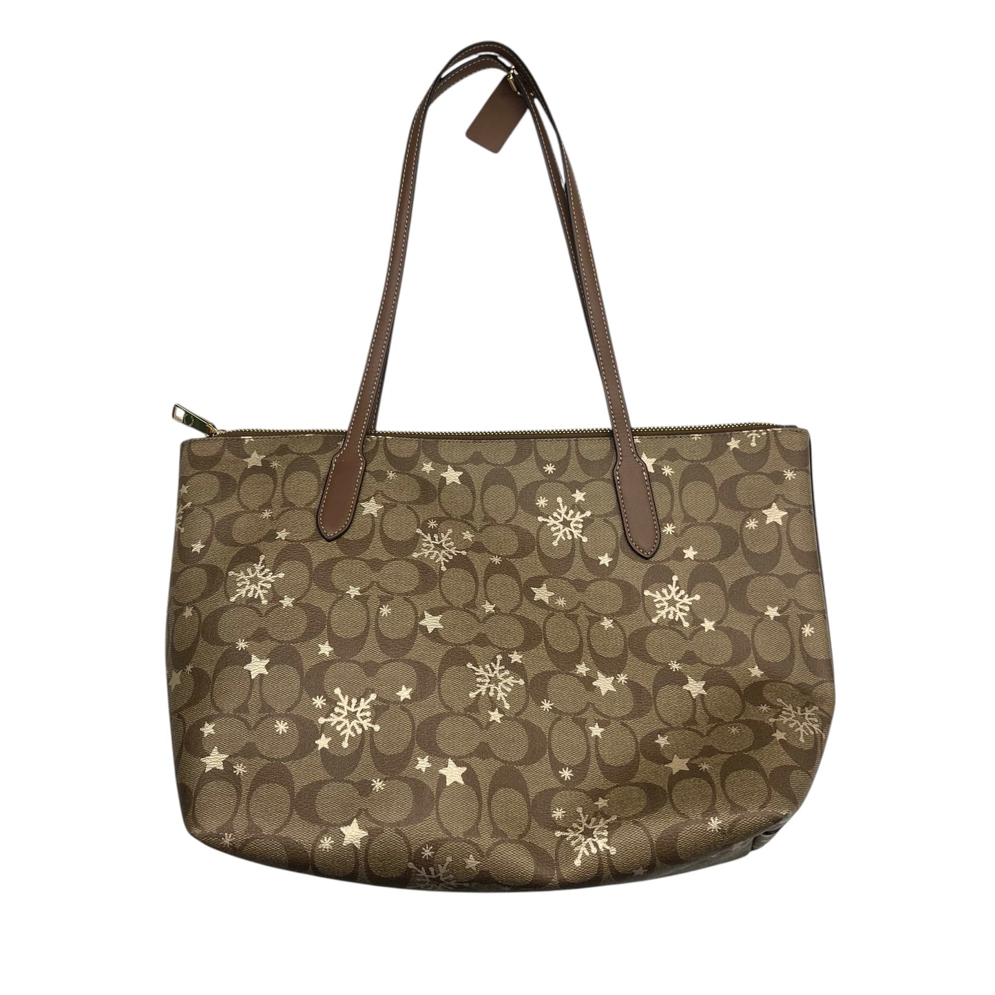 Handbag Designer By Coach In Tan, Size:Medium