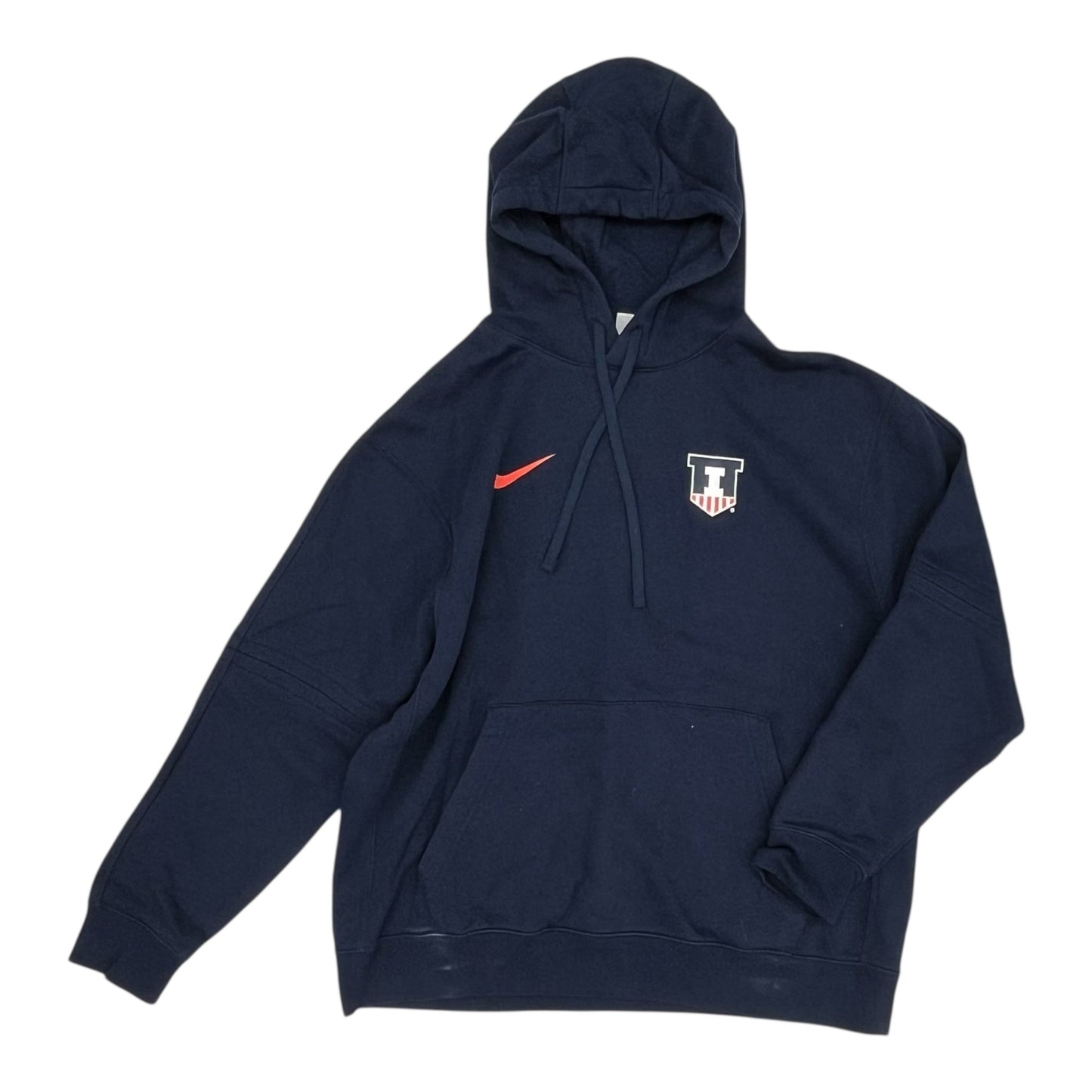 Athletic Sweatshirt Hoodie By Nike In Navy, Size:Xl