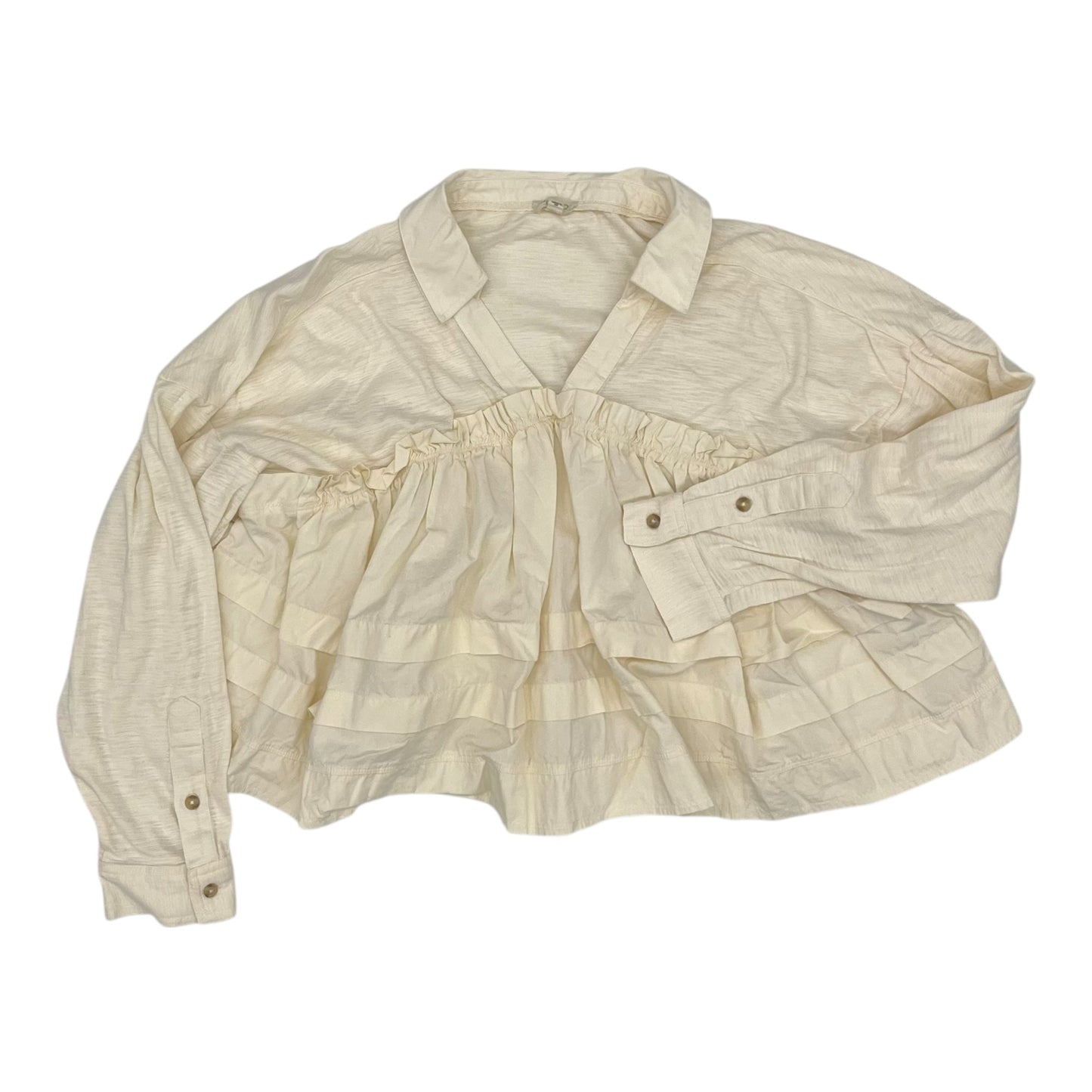 Top Ls By Pilcro In Cream, Size:L