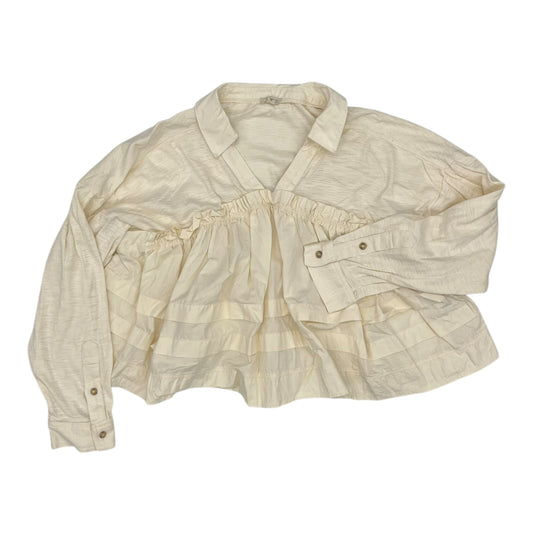 Top Ls By Pilcro In Cream, Size:L