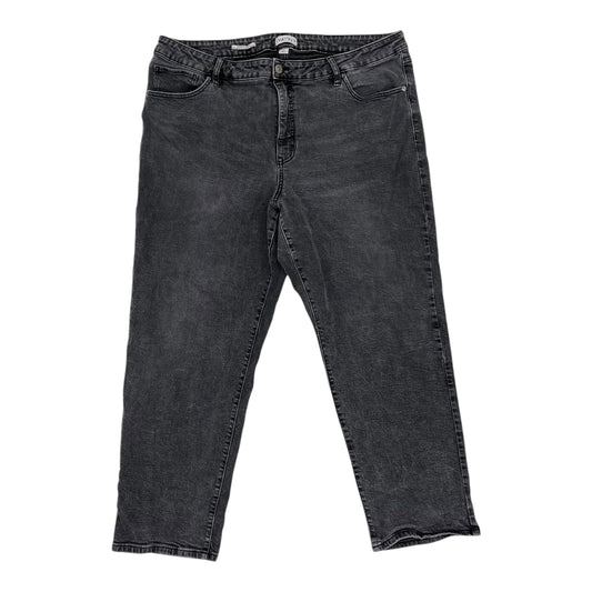 Jeans Straight By Ava & Viv In Black Denim, Size:22