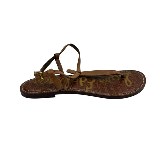Sandals Flats By Sam Edelman In Brown, Size:6.5