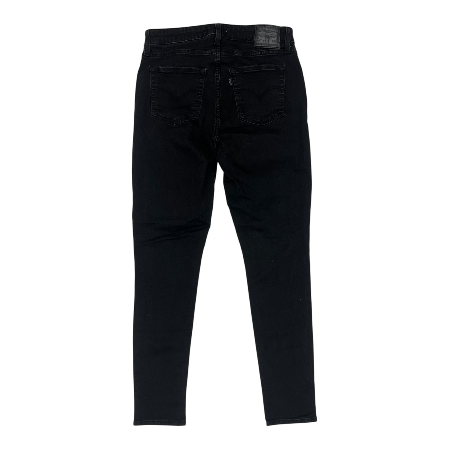 Jeans Skinny By Levis In Black Denim, Size:12