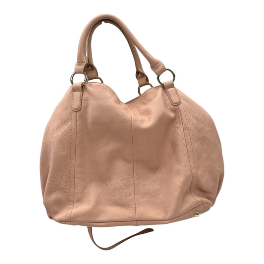 Handbag Leather By Clothes Mentor In Pink, Size:Large