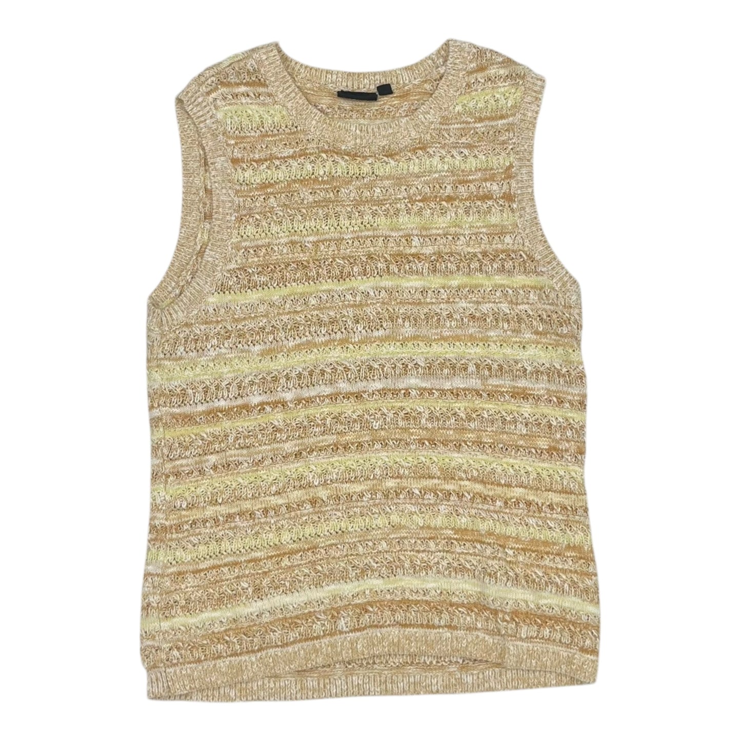 Vest Sweater By Rd Style In Tan & Yellow, Size:L