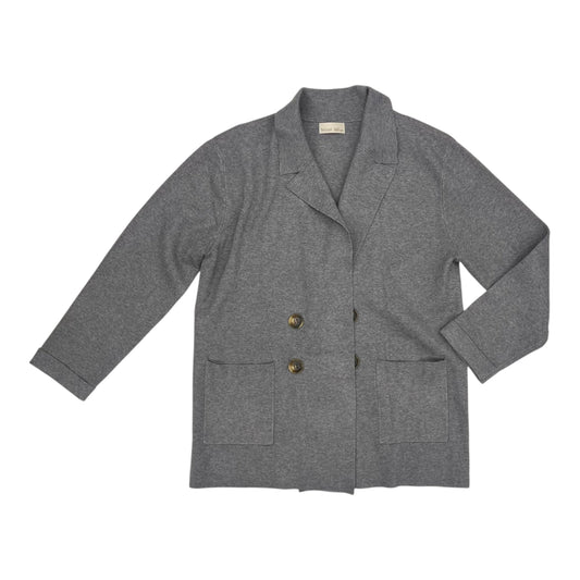 Sweater Cardigan By Clothes Mentor In Grey, Size:M