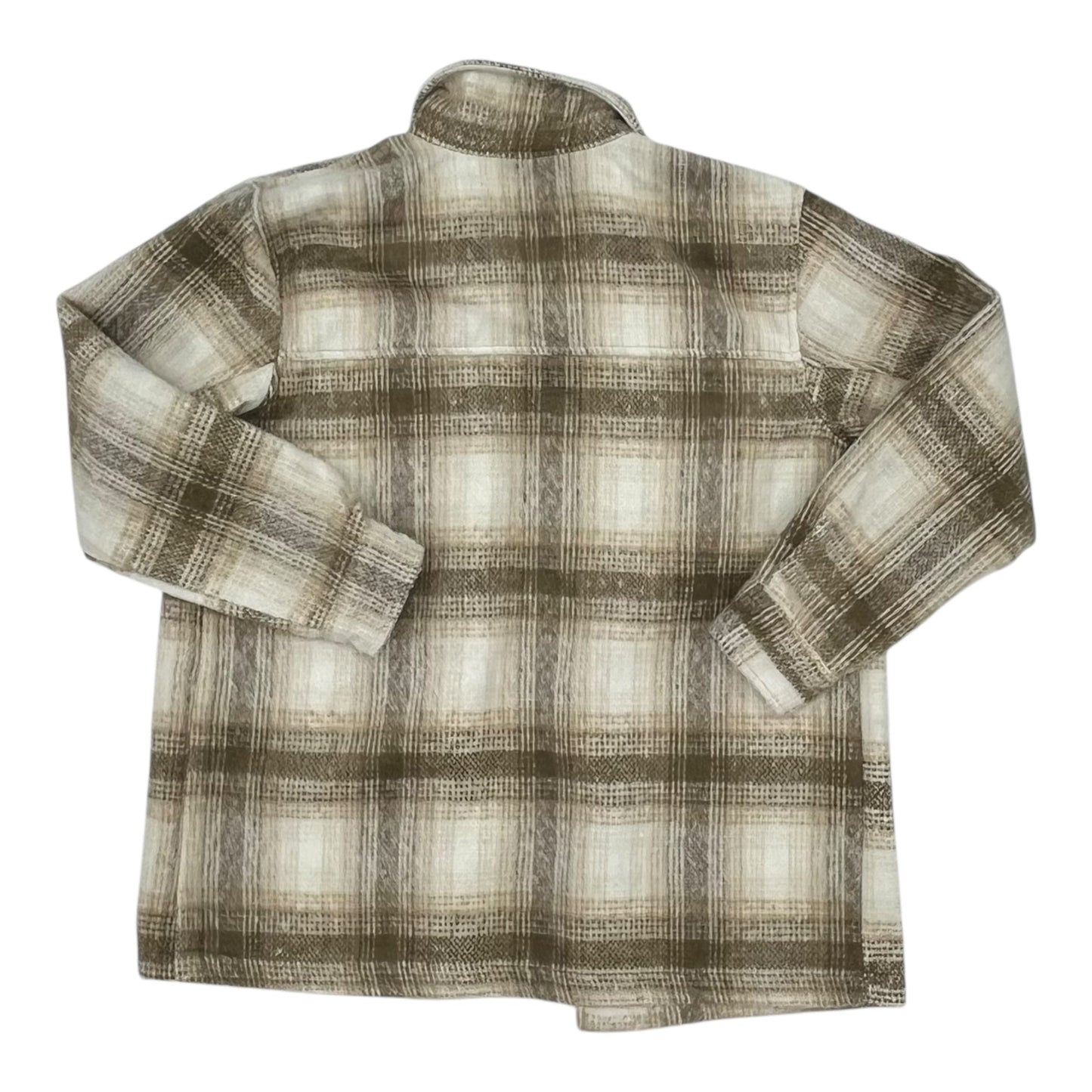 Jacket Shirt By Time And Tru In Tan, Size:M