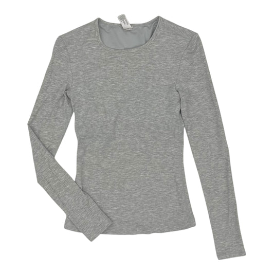 Athletic Top Ls Collar By Yogalicious In Grey, Size:Xs