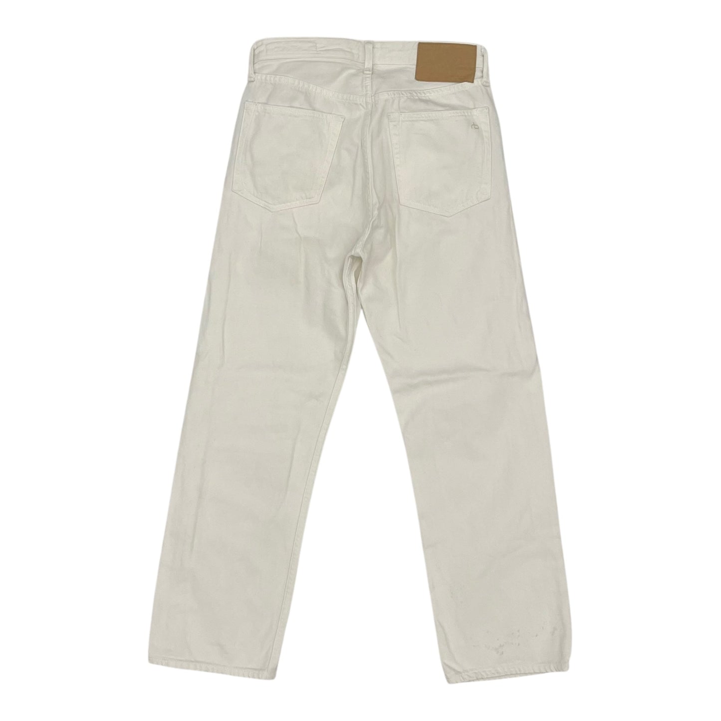 Jeans Straight By Rag And Bone In Cream Denim, Size:4